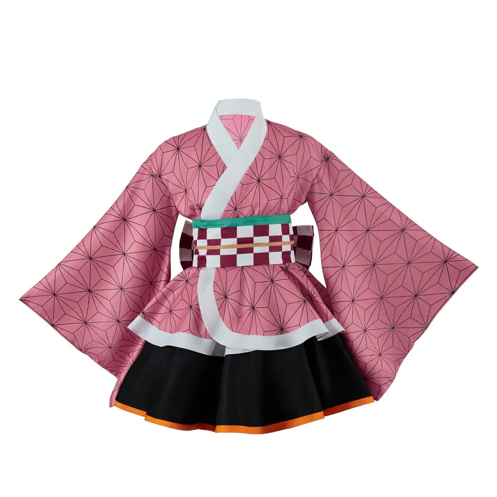 1791s lady Kamado Tanjirou Cosplay Rengoku Costume Inosuke Hashibira Kimono for Halloween Party Cosplay Outfits (Kamado Nezuko M)