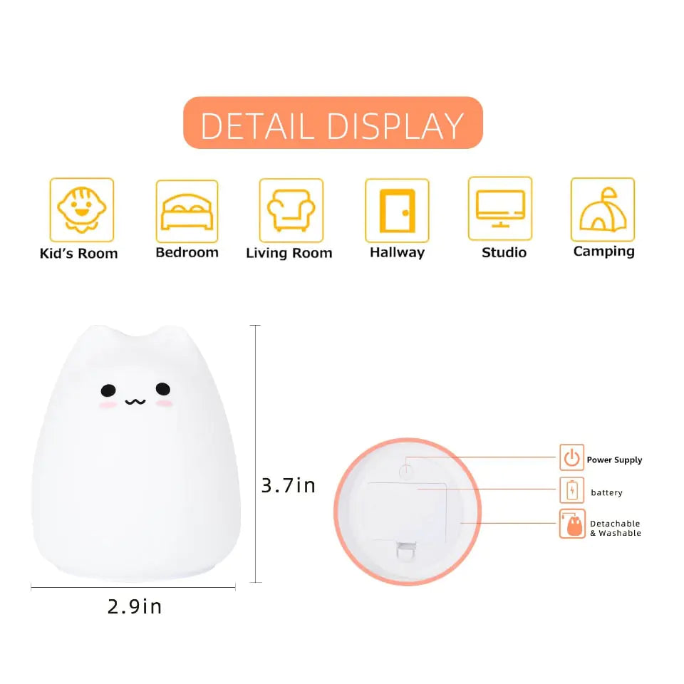 Mini Kawaii Popular Cat Baby Night Lamp