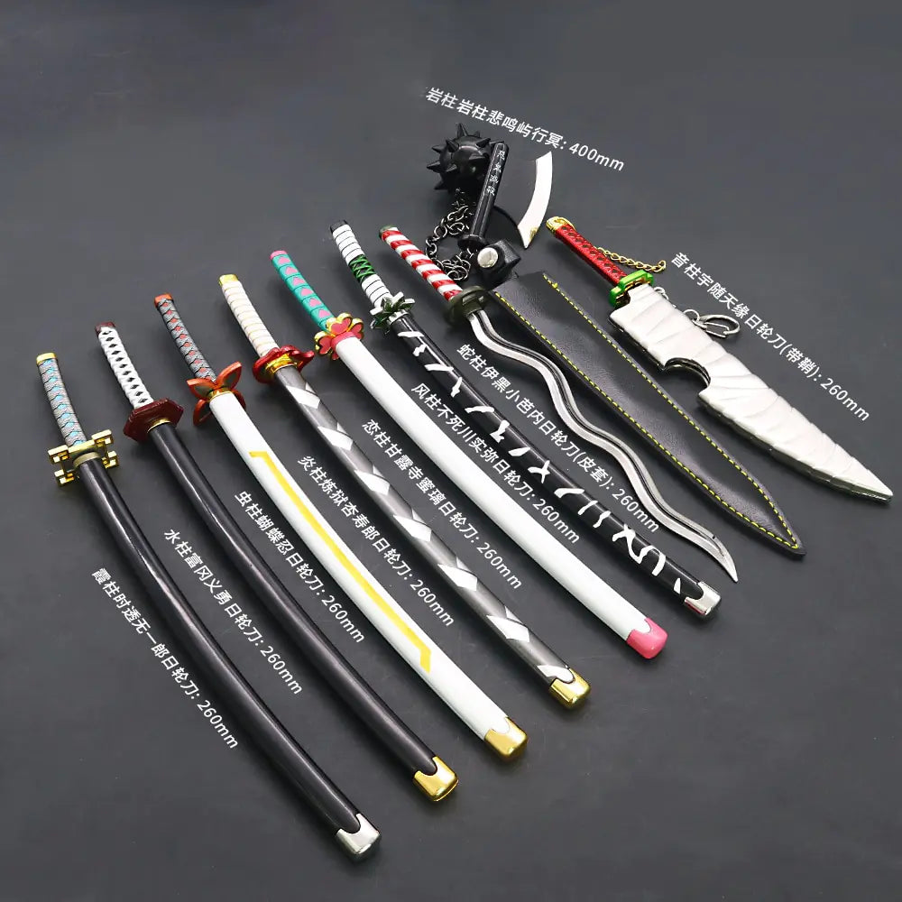 Demon Slayer 9pcs Sword Agatsuma Zenitsu Nichirin Blade Katana Sword