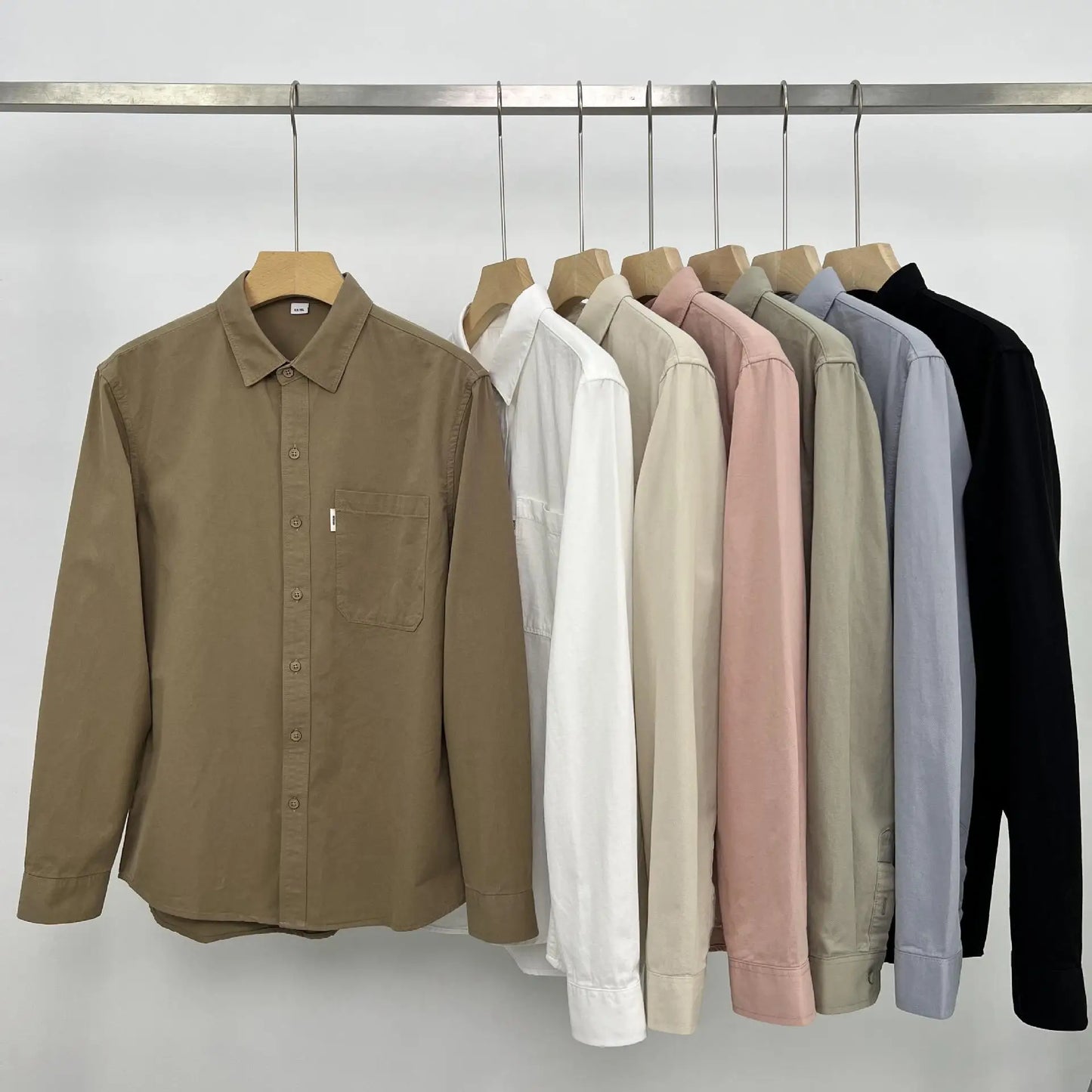 Cotton Casual Shirt Stand-Up