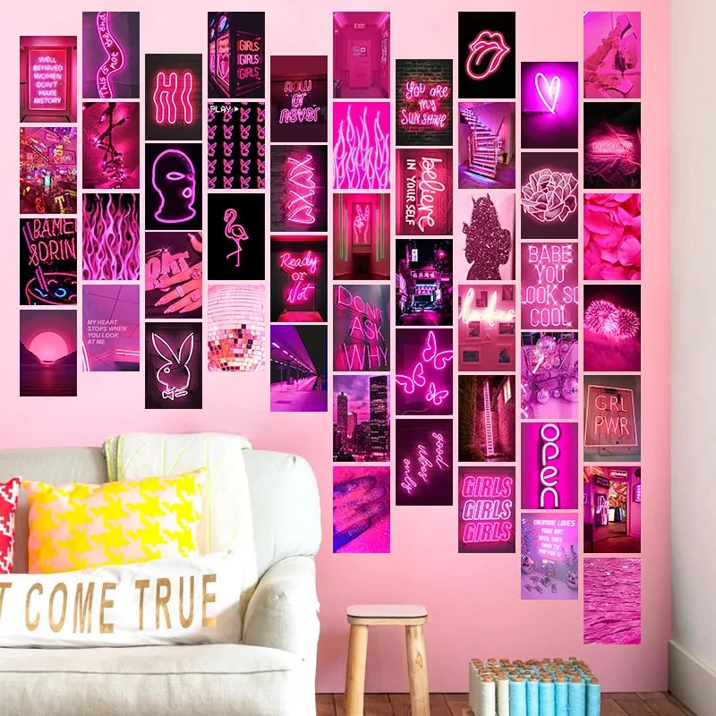 Pink Neon Aesthetic Wall Kit