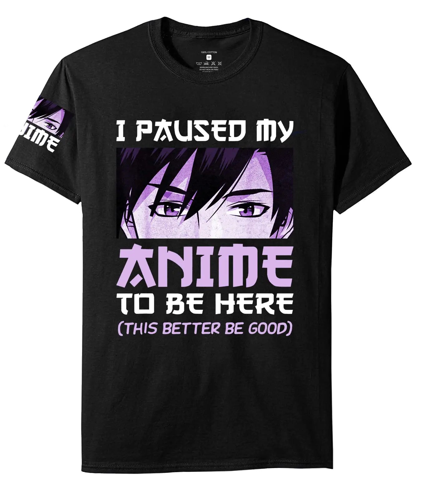 I Paused My Anime to Be Here Manga Otaku Anime T Shirt (XX-Large Black1)