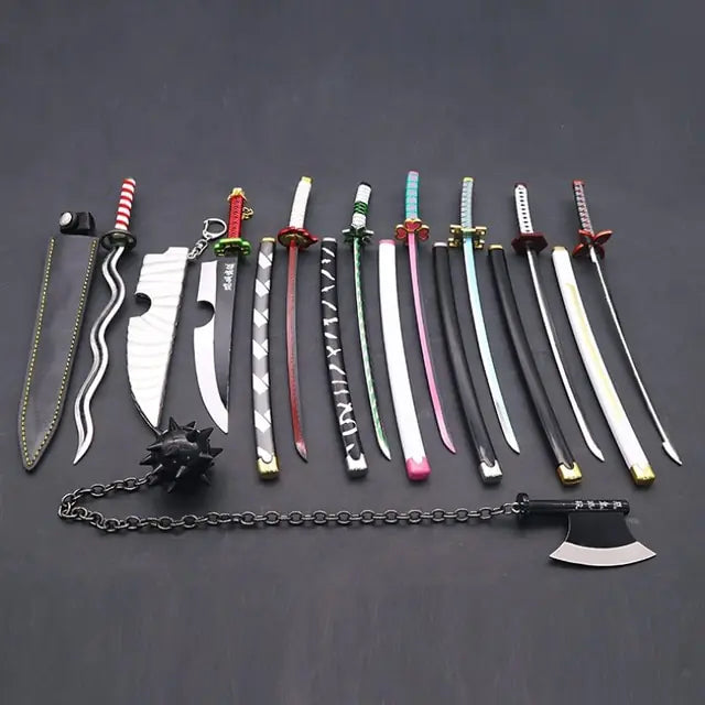 Demon Slayer 9pcs Sword Agatsuma Zenitsu Nichirin Blade Katana Sword