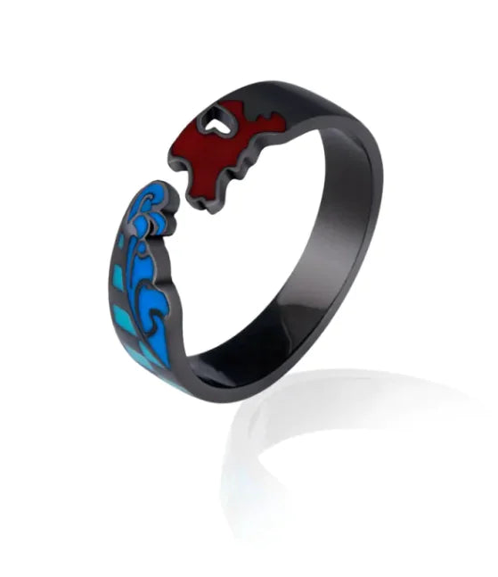 Impression Ring Anime Pattern Unisex