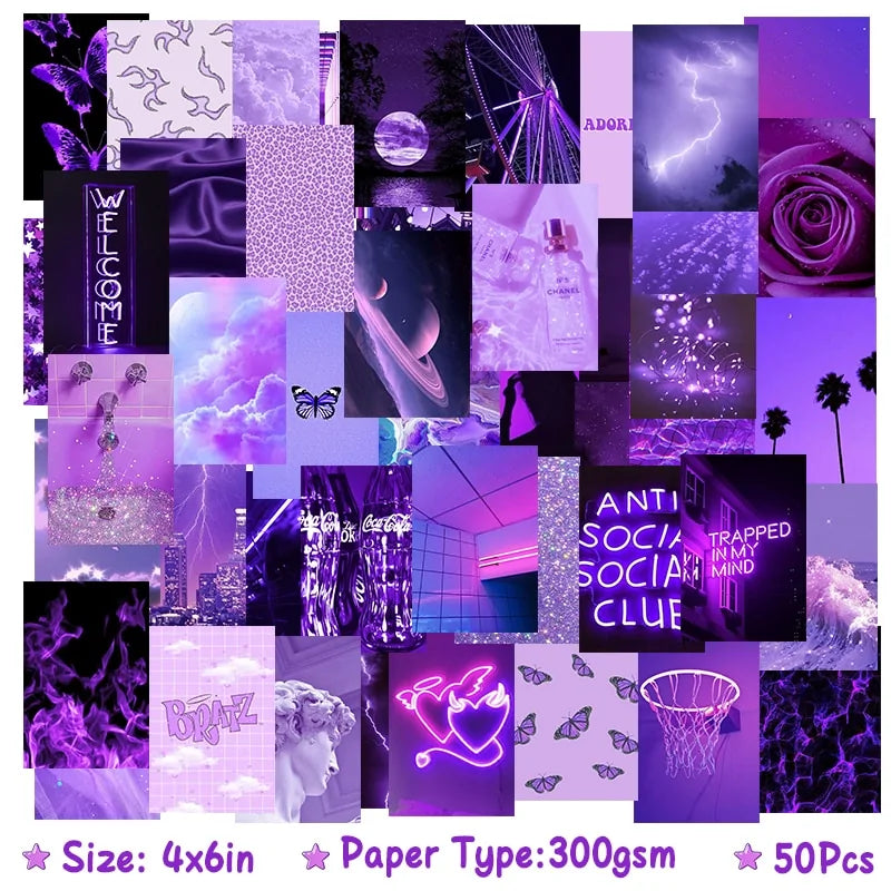 Purple Aesthetic Wall Set