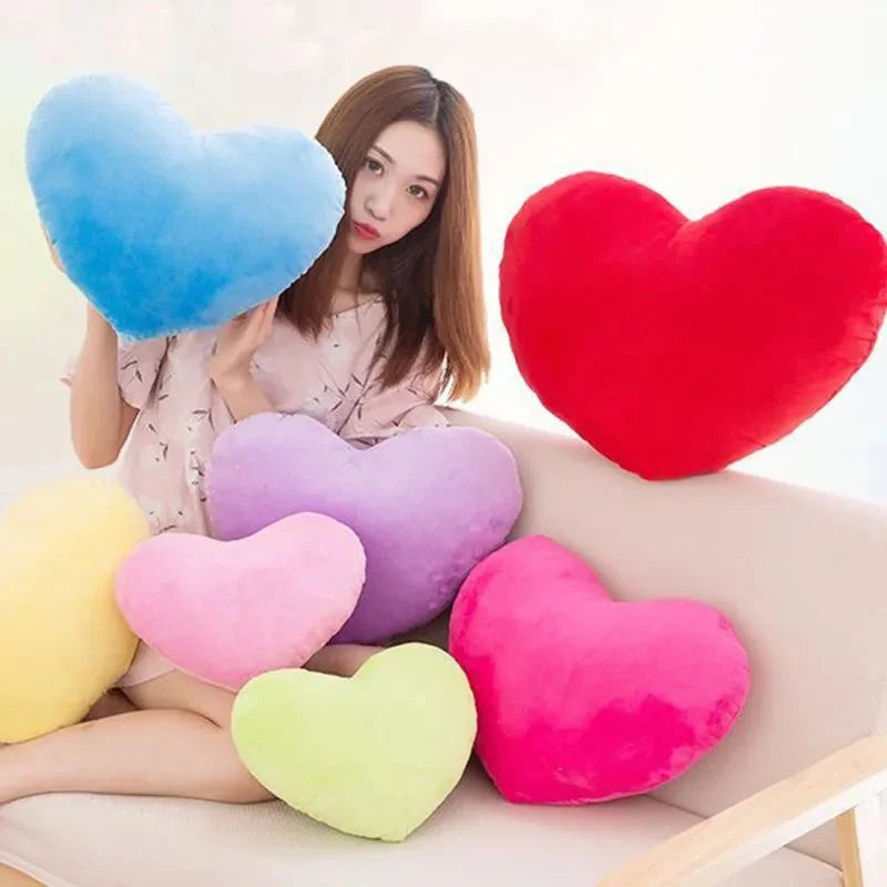 Plush Heart-Shaped Pillow